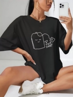 Plus - Size  T - shirt: Minimalist & Funny Design, Tea Bag & “IT'S A TEA SHIRT” Slogan