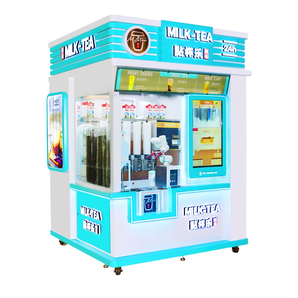 Iplaysmart Robot Arm Milk Tea Vending Machine For Sale Bubble Tea Vending Machine Milktea Automatic Tea Coffee