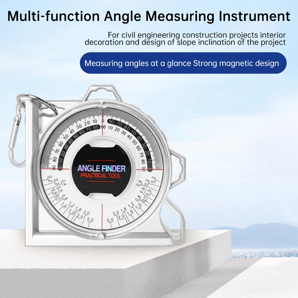 Magnetic Angle Finder Locator Inclinometer Measurement Tool Portable Slope Protractor Inclinometer for Construction Carpenter