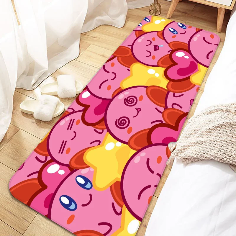 Cartoon Cute Kirbys Door Mat Entrance Non-slip Doormat Washable Kitchen Carpet Living Room Hallway Rugs Bathroom Bath Door Mats