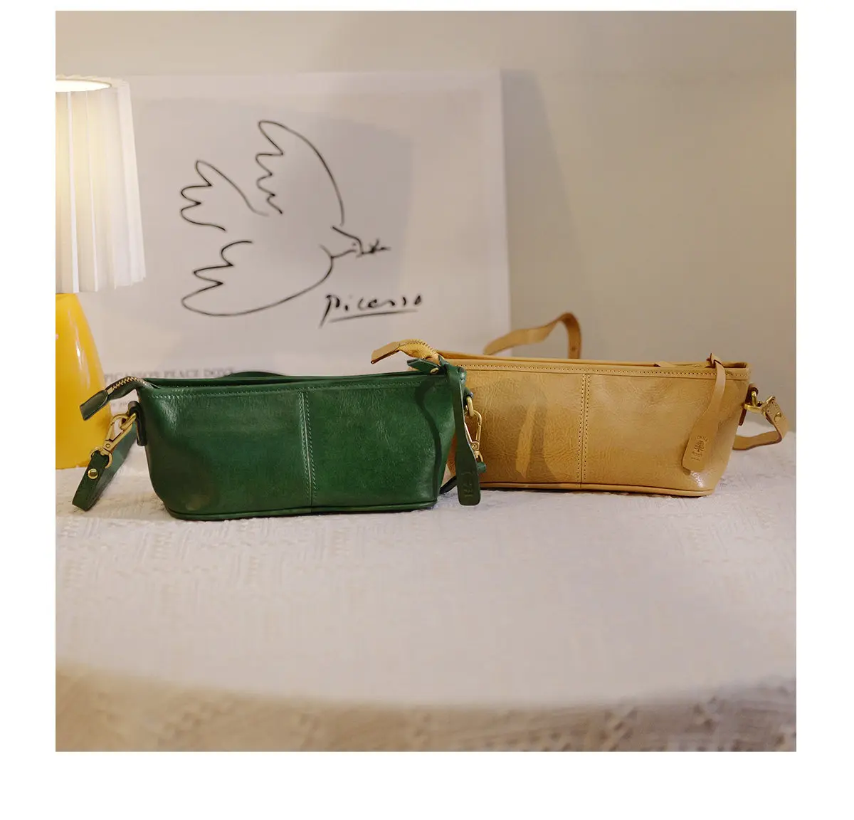 Modische Designer-Umhängetasche aus echtem Leder für Damen, kleine grüne Crossbody-Tasche, Wochenend-Party-Luxus-Schultertasche aus Kuhleder – Detail 25