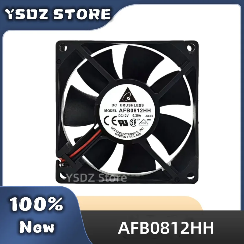 100%New Delta AFB0812HH 2/3/4-wire Server Cooling Fan DC 12V 0.30A 80x80X25mm in stock Fast Shipping