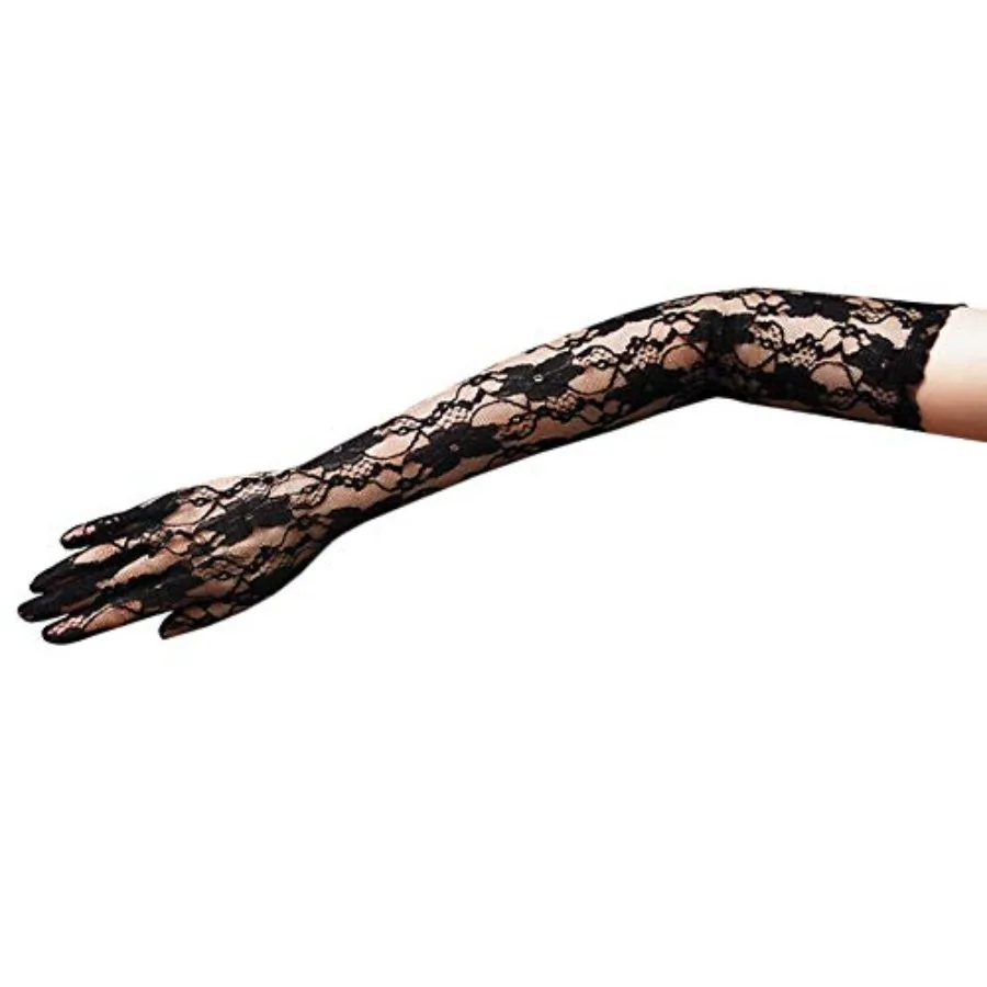 

Flower Pattern Women's Lace Gloves Opera Length