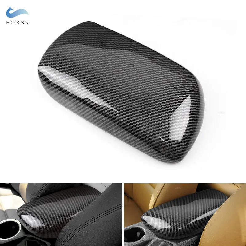 

For BMW X1 E84 2009 2010 2011 2012 2013 2014 2015 Car Center Console Armrest Box Cover Carbon Texture Inner Accessories Trim LHD