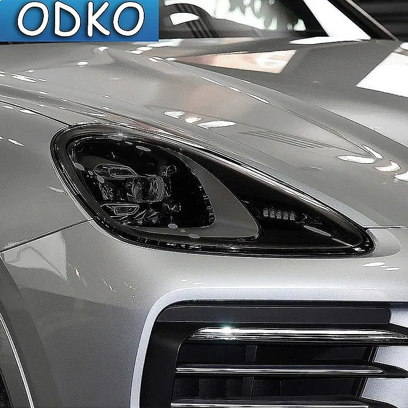 For Porsche Cayenne 2019 2020 2011-On 958 Car Headlight Protection Tint Film Smoke Black Transparent TPU Protective Sticker