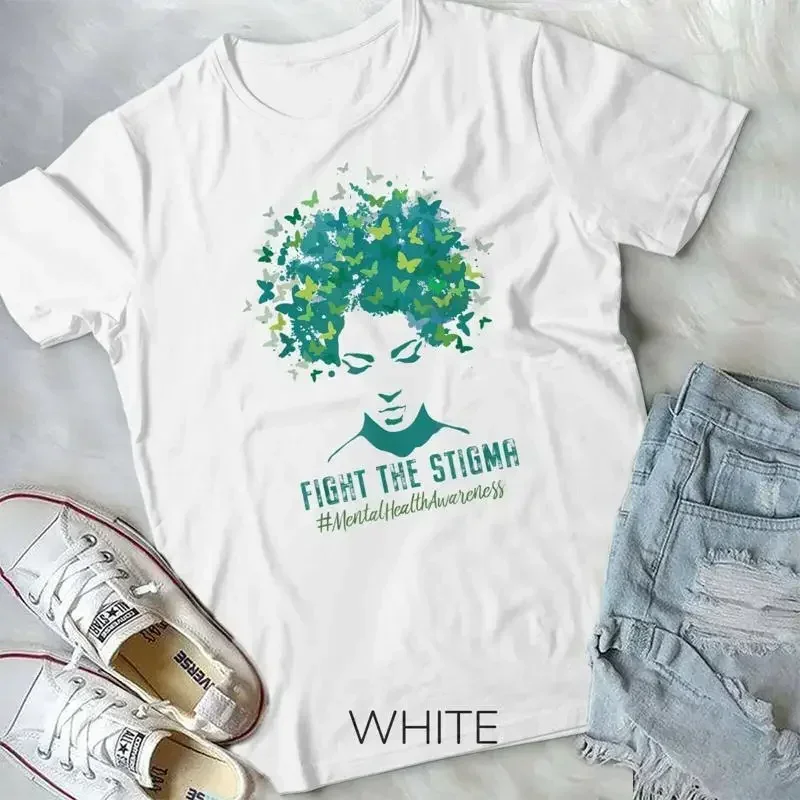 Mental Health Awareness Month Fight The Stigma Positive Quote Unisex T shirt