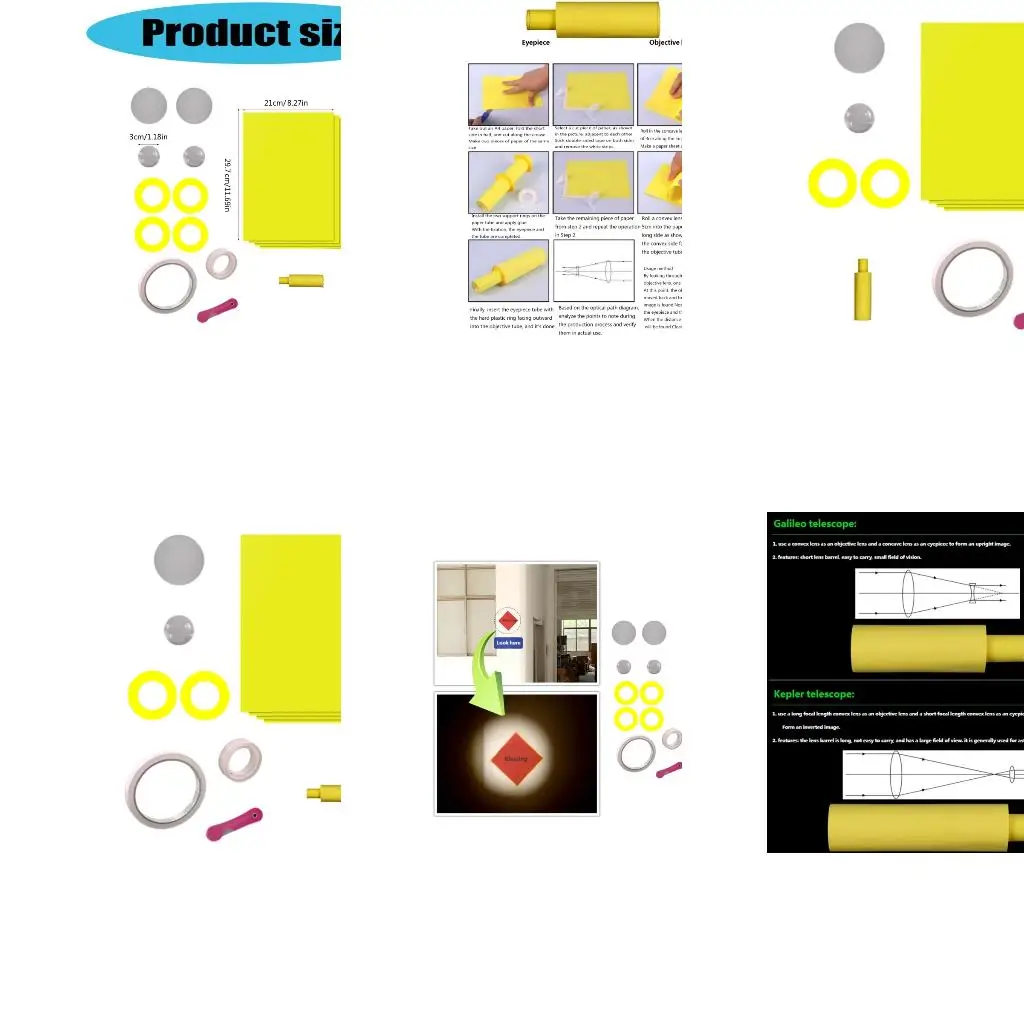 Creative Optical Physics Experiment Hands On Assembly Paper Set Kids Educational Toy For Homeschooling