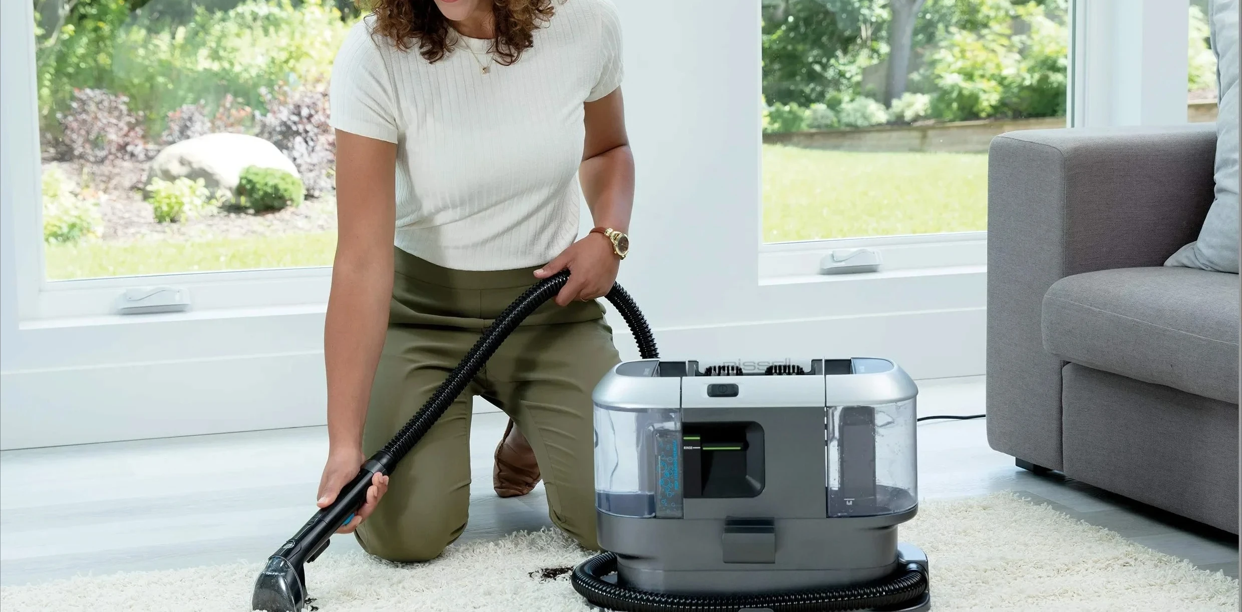 Dual Use Portable Dog Bath Deep Cleaner 2-in-1 Portable Dog Bath + Carpet and Upholstery Cleaner