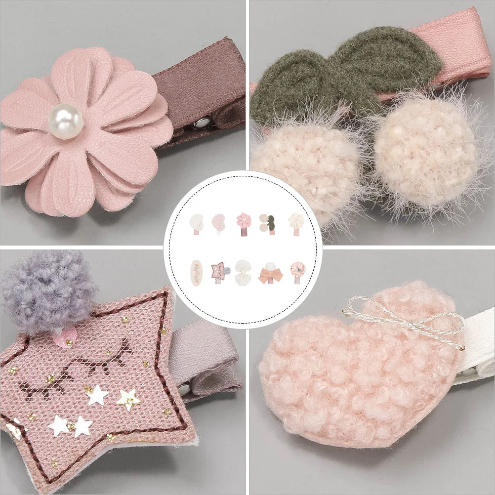 

10pcs Bow Hair Clips Cute Barrette For Party Festival Photography Durable Hairpin Fashion Head Accessory
