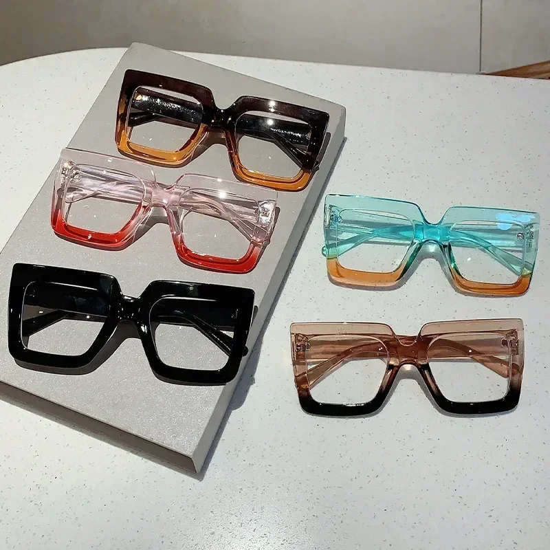 Luxury Brand Designer Big Frame Square Reading Sunglasses Women Men 2025 Fashion Vintage Reading Glasses Oversized Presbyopia