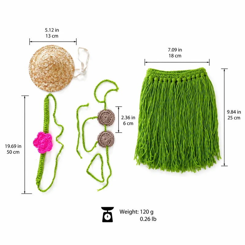 Summer 23 Inch Big Goose Apparel Hawaiian Hula Skirt Design Pet Porch Goose Dress Up Clothes For Outdoor Porch Decor
