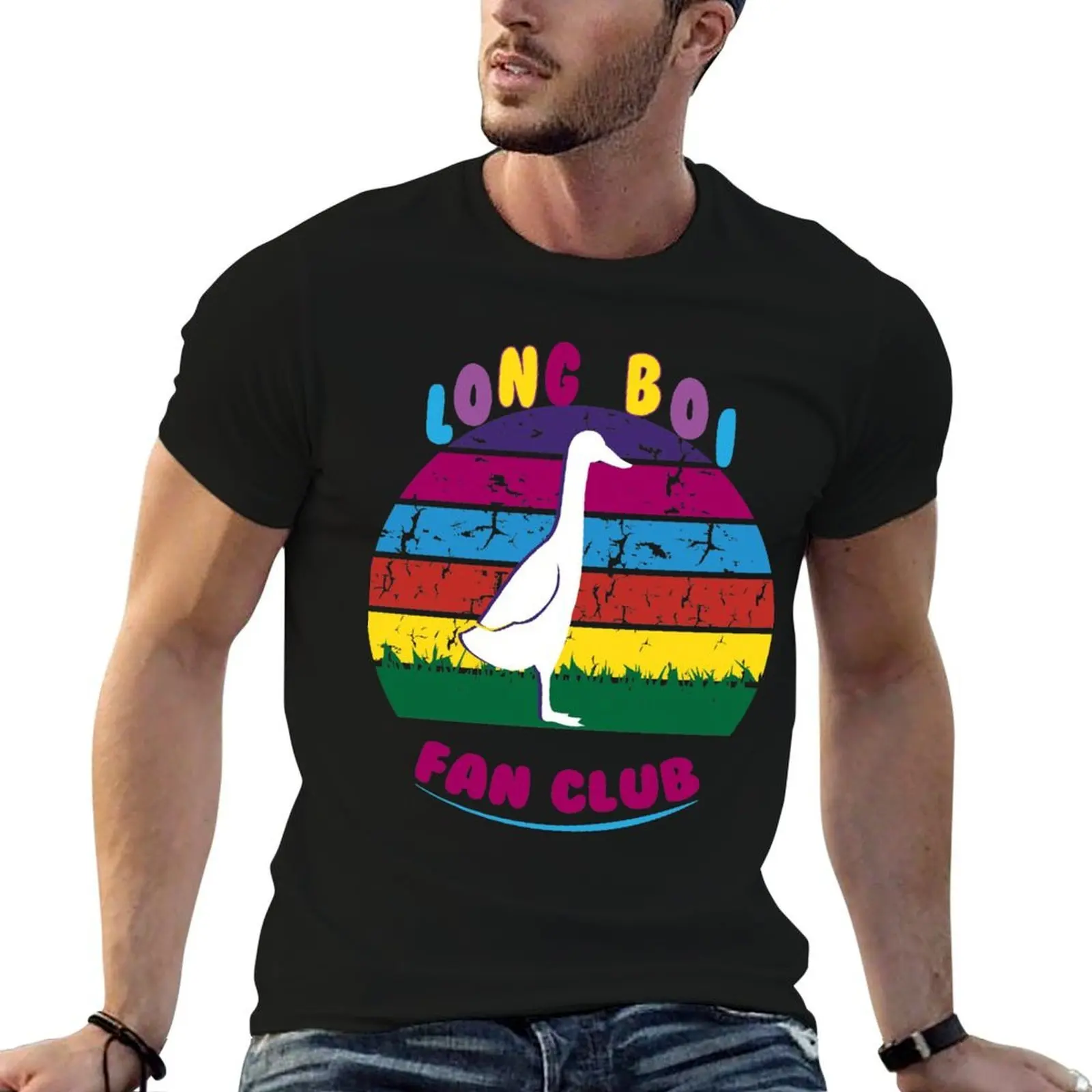 

Long boi fan club T-Shirt t shirts for man cotton anime t shirts oversize T-Shirt