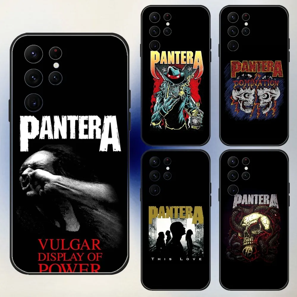 Pantera Ritual Metal Band Phone Case For Samsung S25,24,23,30,21,10,9,Ultra,Plus,Lite,FE,5G Black Soft Case