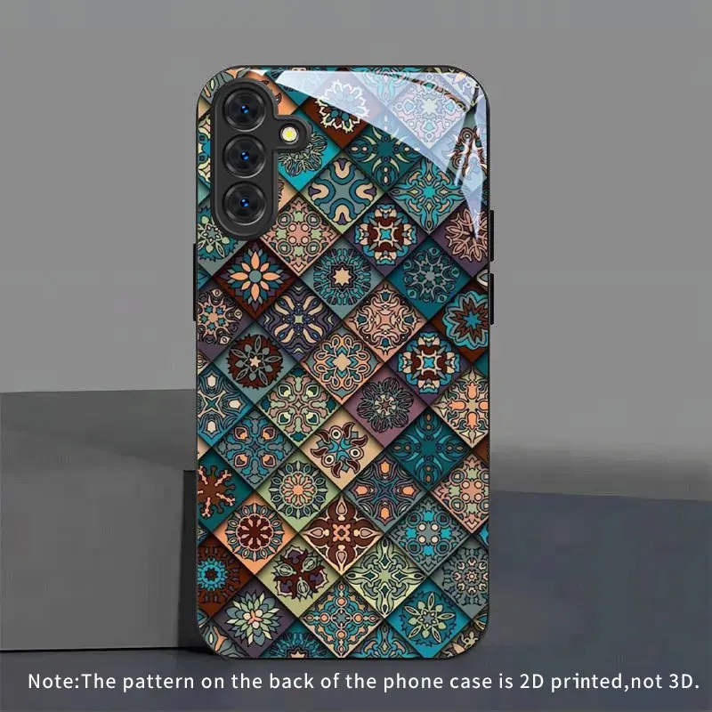 Creative Art Pattern s26 ultra case s25 s24 Glass phone case for Samsung Galaxy S26 25 24 23 22 21 FE Ultra Plus Drop Proof Case