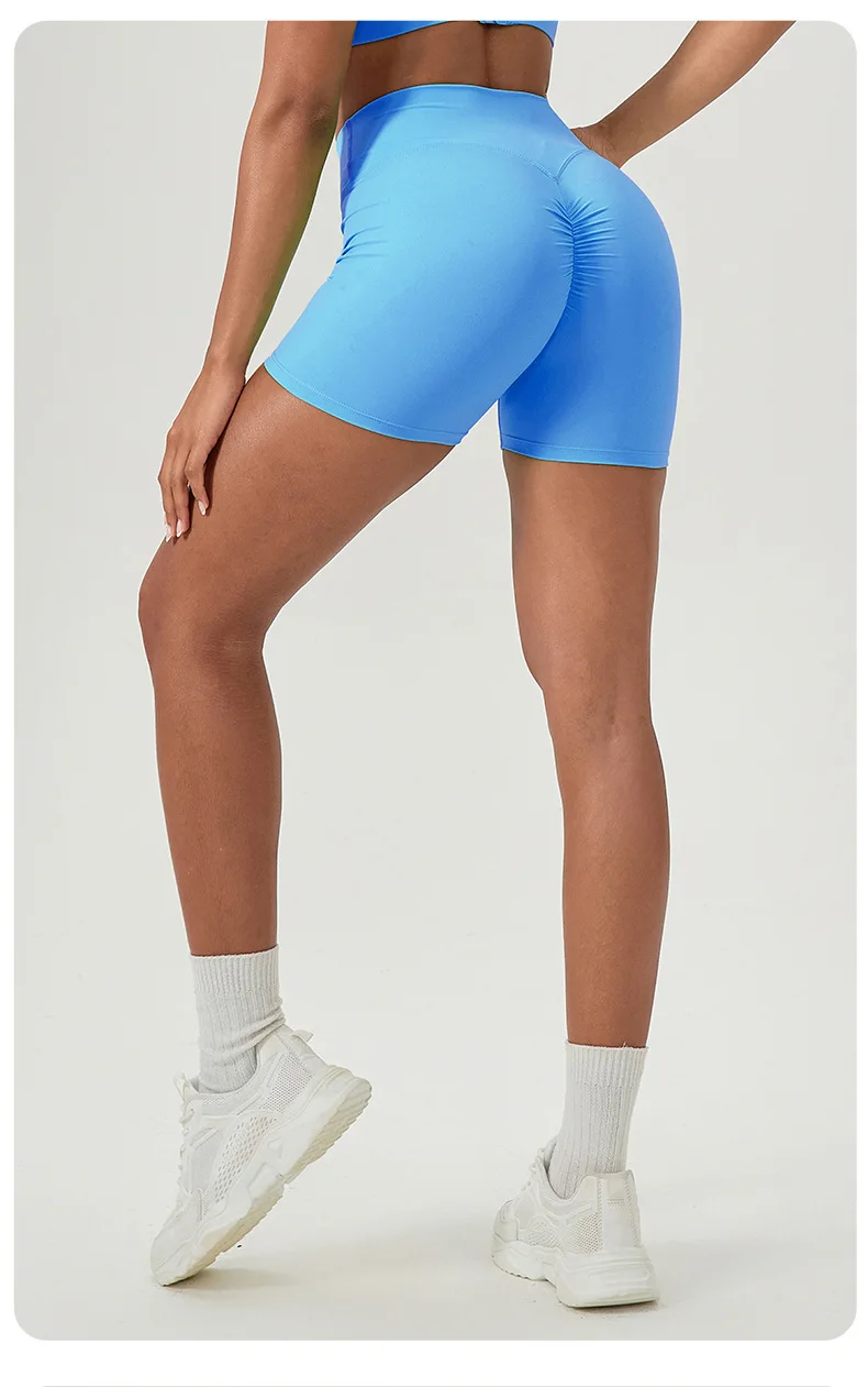 Zwei Stücke Fitness Yoga Set Frauen Einfarbig Sommer Gym Anzug Atmungsaktiv Schnell Trocknend Kurze Sportswear Workout Kleidung – Detail 11