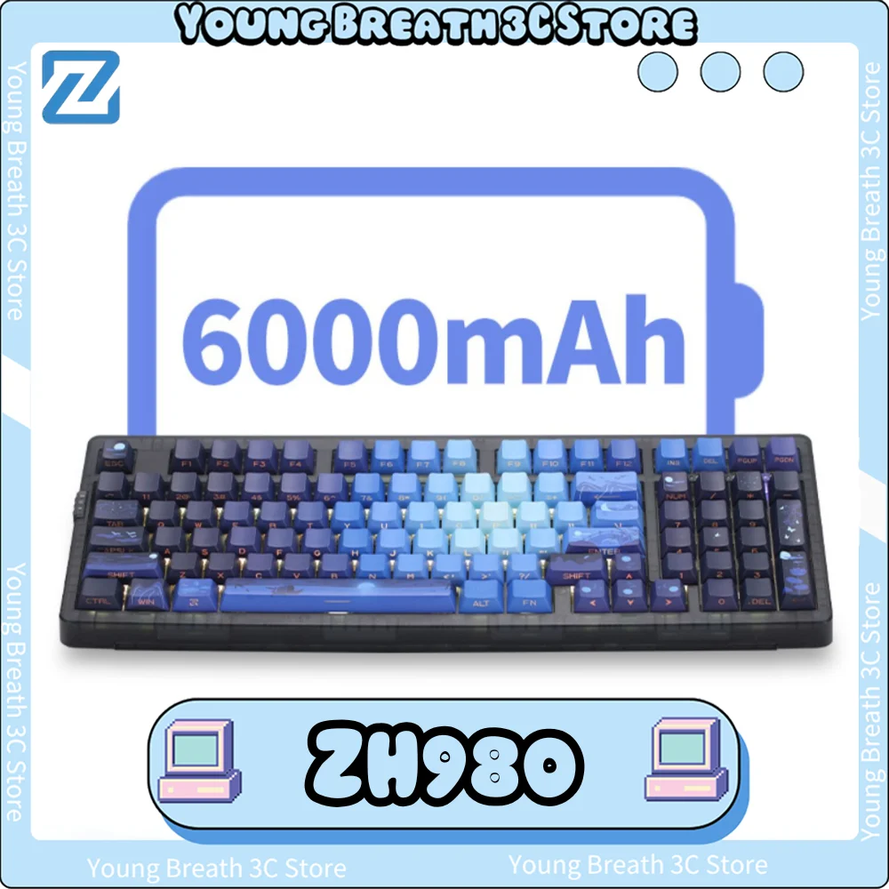 

Zuohe ZH980 Mechanical Game Keyboard 3Mode Rgb 2.4G Bluetooth Wireless Keyboard 97keys Hot Swap Light Gamer Keyboard Custom Gift