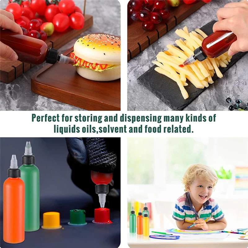 

A23P 100 шт. 4 унции пластиковые бутылки для выдавливания объемные бостонские дозирующие пустые бутылки с маслом для волос с поворотной крышкой для эфирных масел