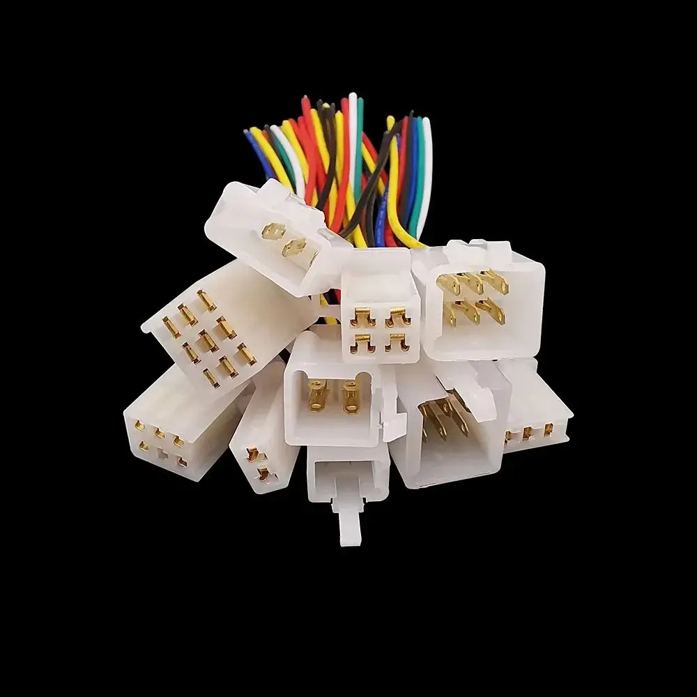 2.8mm Automotive Electrical Wire Connector Male Female Cable Terminal Durable Male Female Socket 2/3/4/6/9 Pin