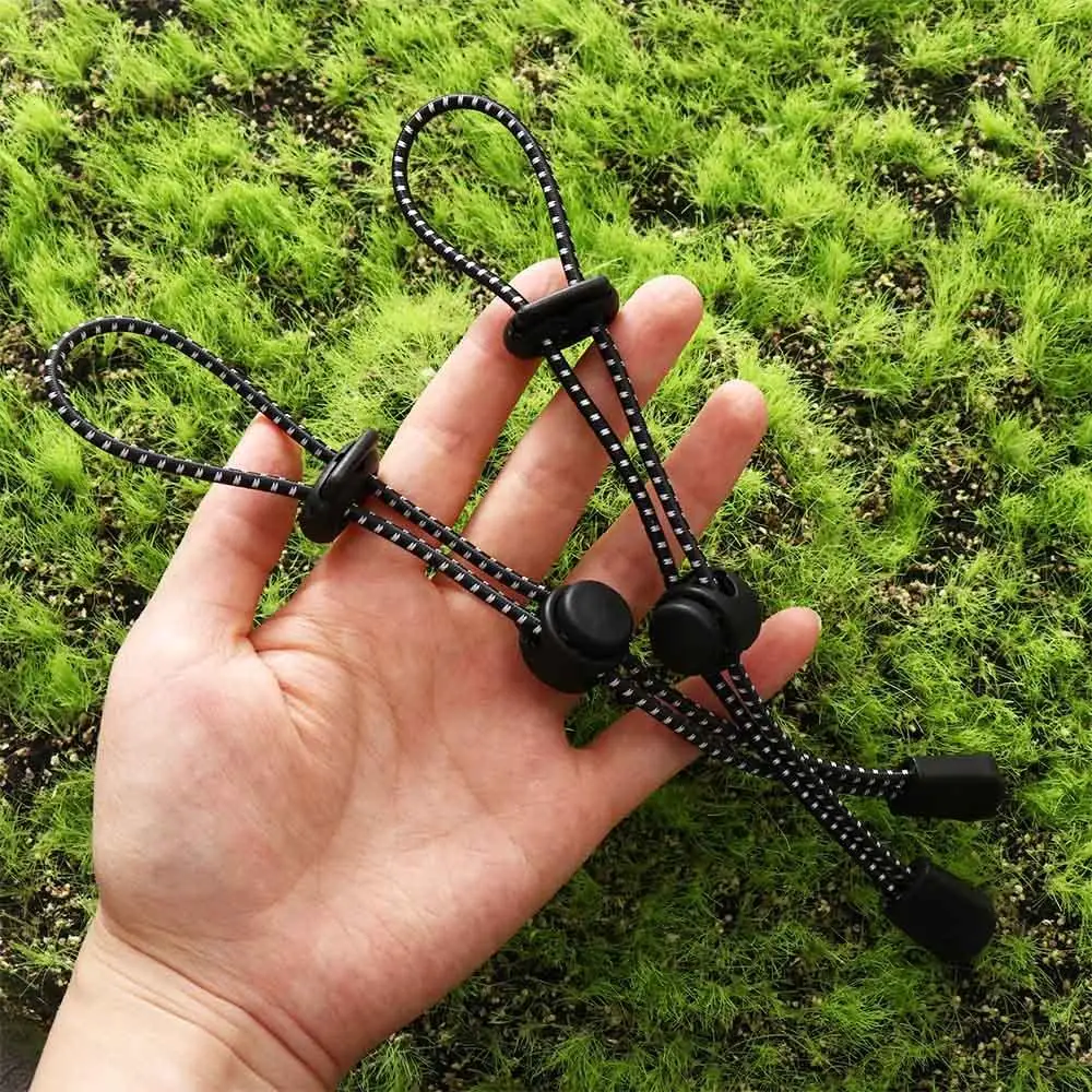 Adjustable Fixing Plastic Buckle Fixing Tie Cord Elastic String Backpack Fixing Buckle Walking Stick Holder Elastic Rope Holder