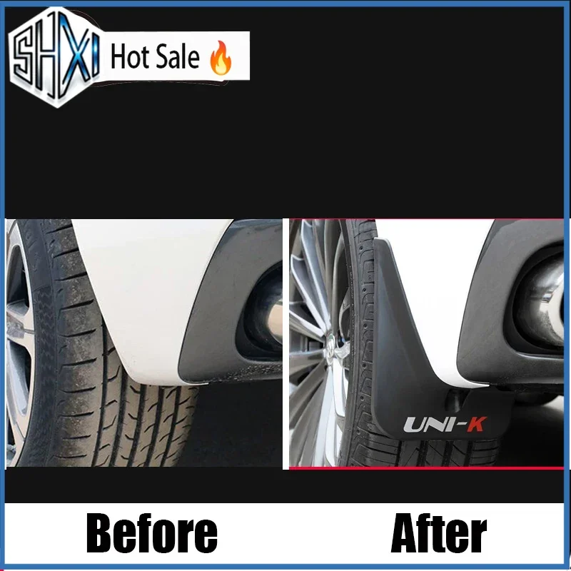 For Chang An unik uni k 2021 2022 2023 2024 4PCS Car Mudguard Mudguards Accessories Mud Flaps Splash Guards Cover Fender