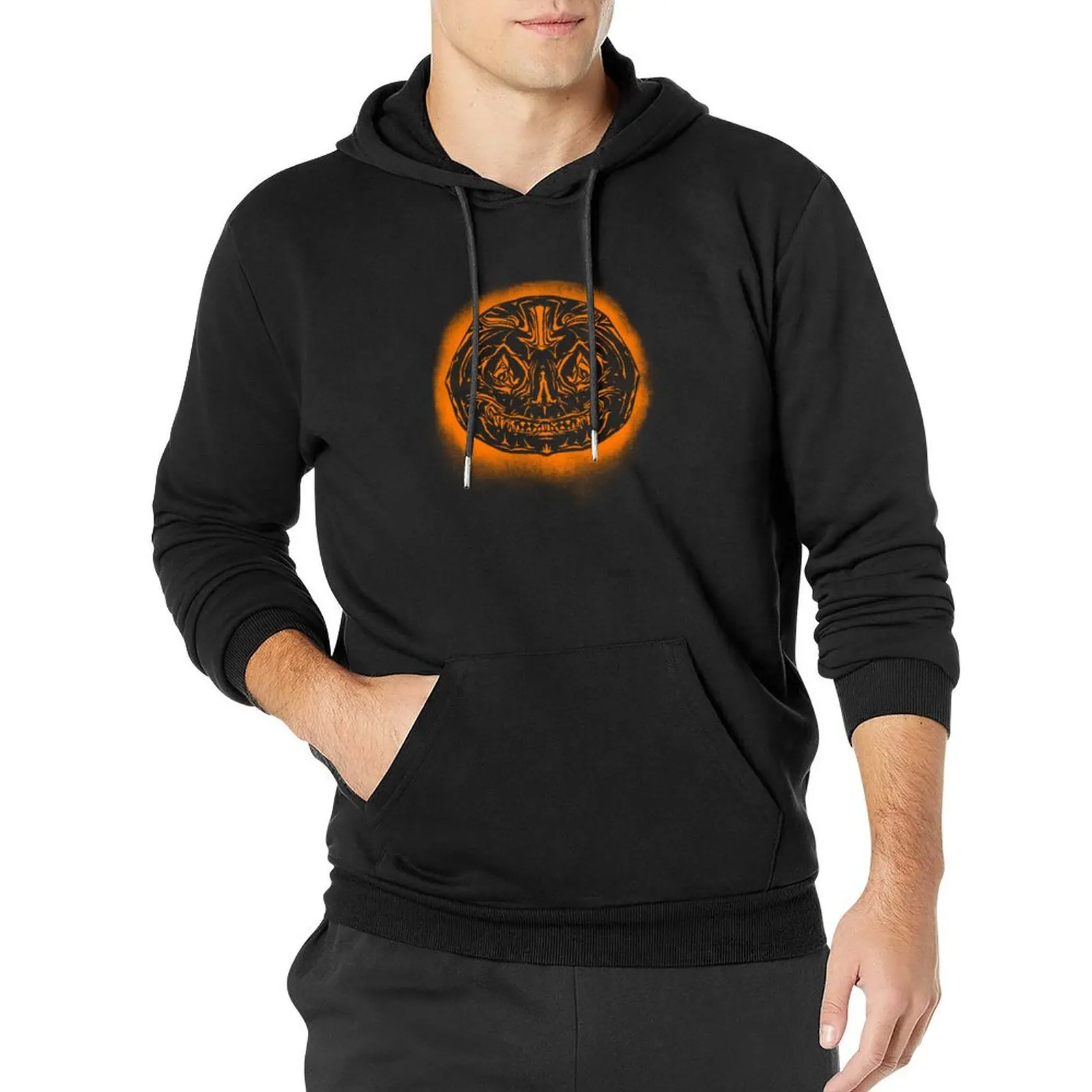 Cut Out Pumpkin Head Pullover Hoodie korean autumn clothes blouse men hoodie