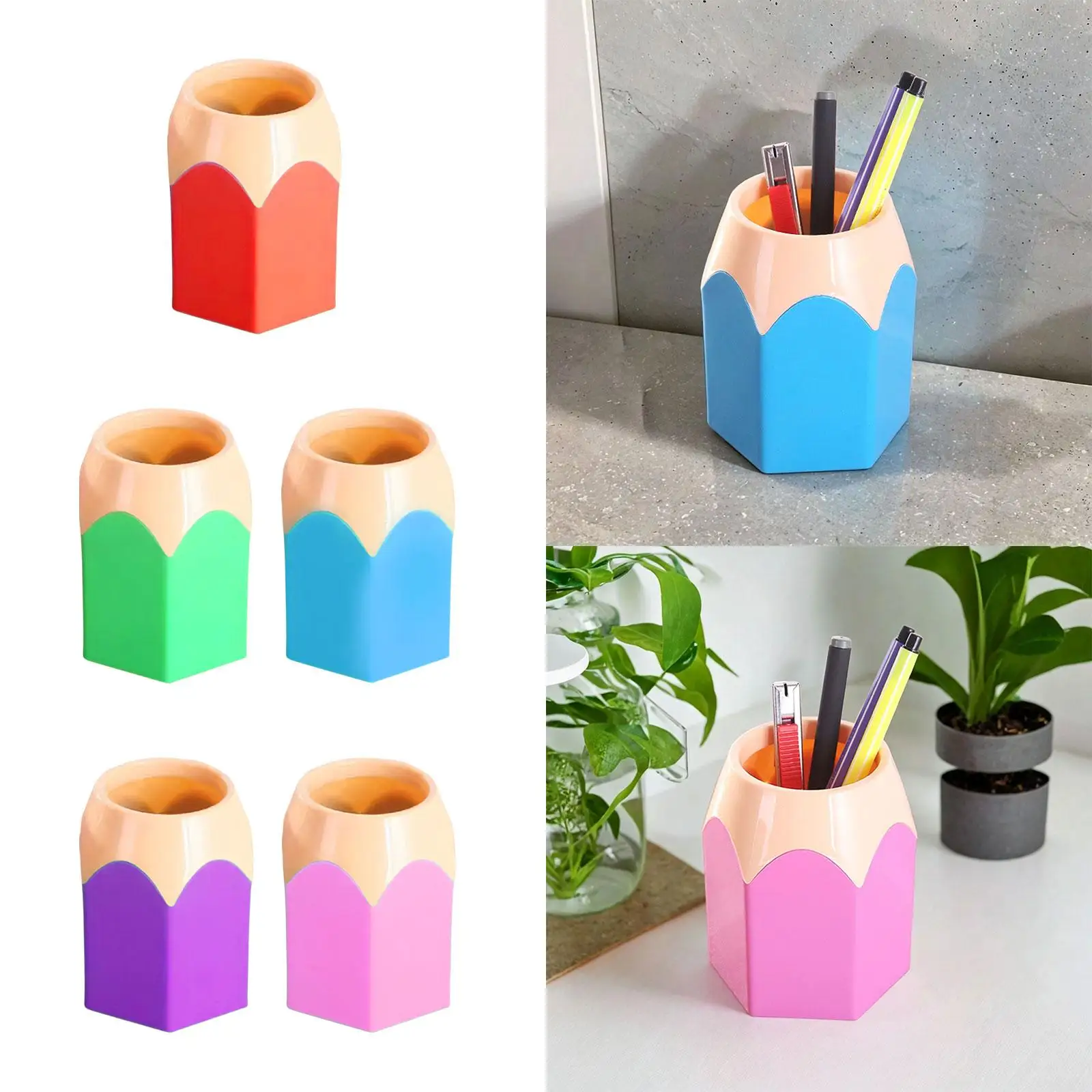 

Desk Organizer Home Stationery Supplies Office Pen Container Make up Brush