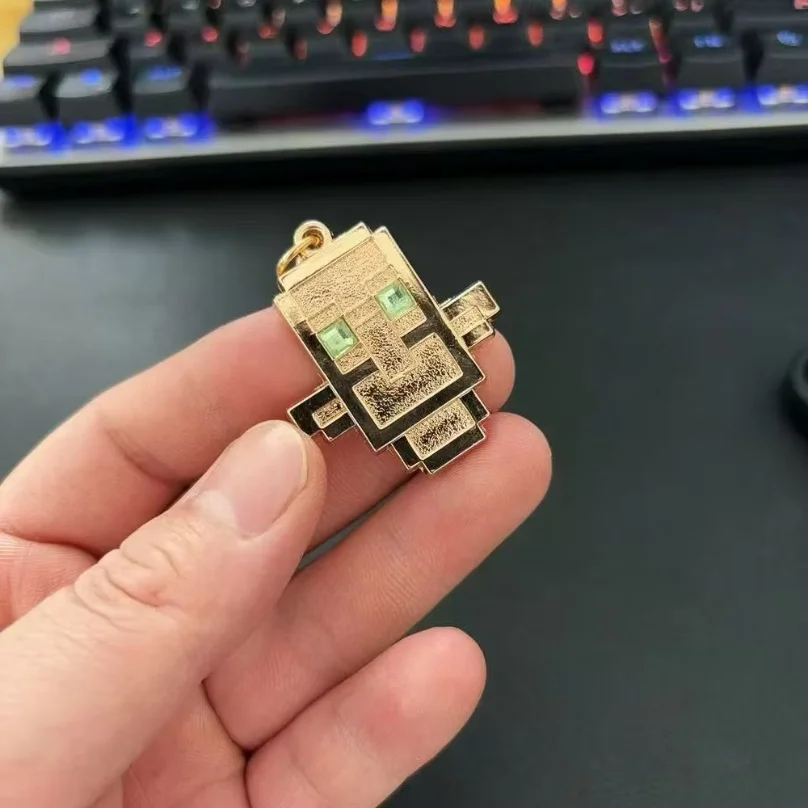 Game Totem of Undying Cosplay Keychain Alloy Cyberpunk Pendant Keyring Key Chain Bag Ornament Accessory Decoration Props
