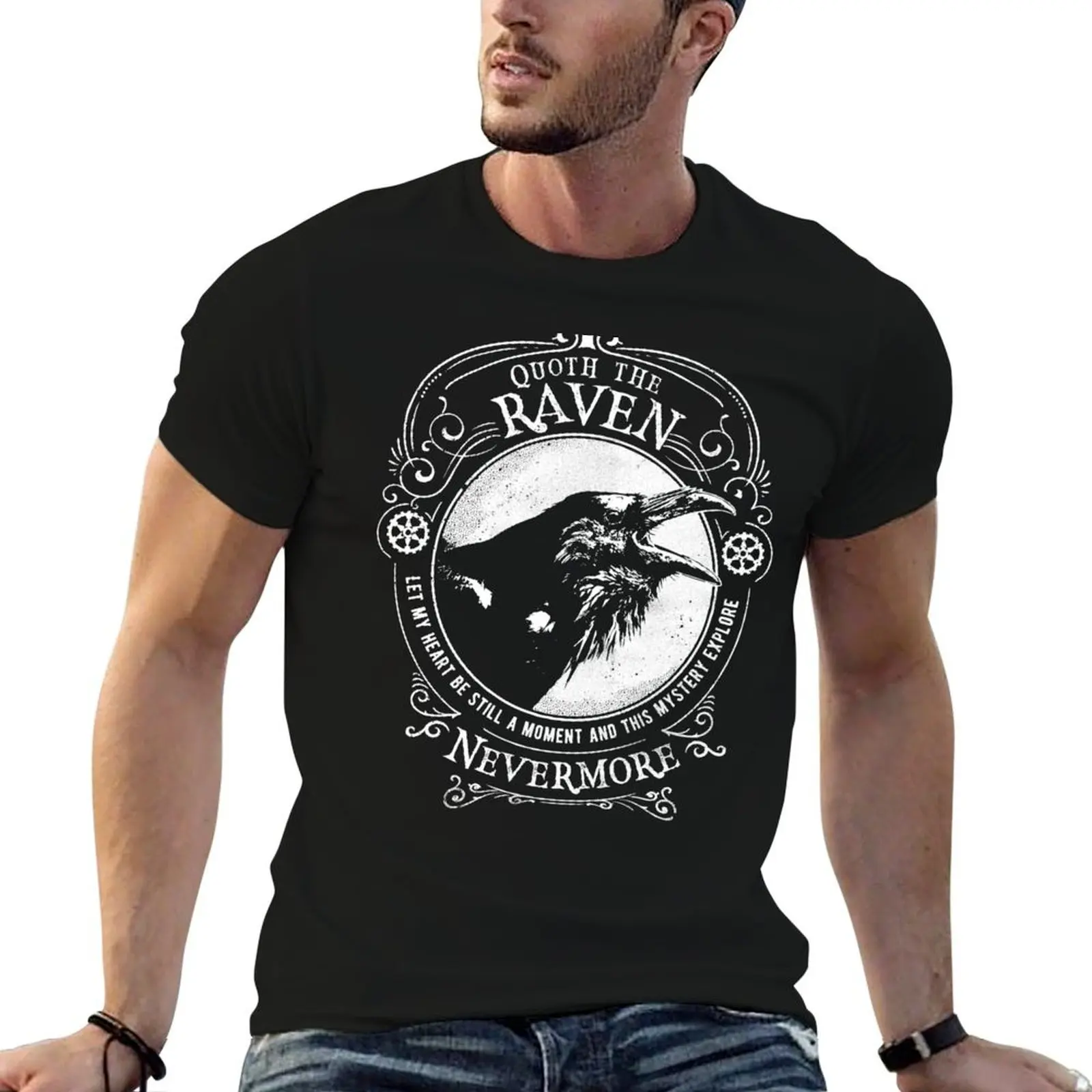

Nevermore - Quoth the Raven - The Raven by Edgar Allen Poe T-Shirt t shirt man luxury t shirt man plain T-Shirt