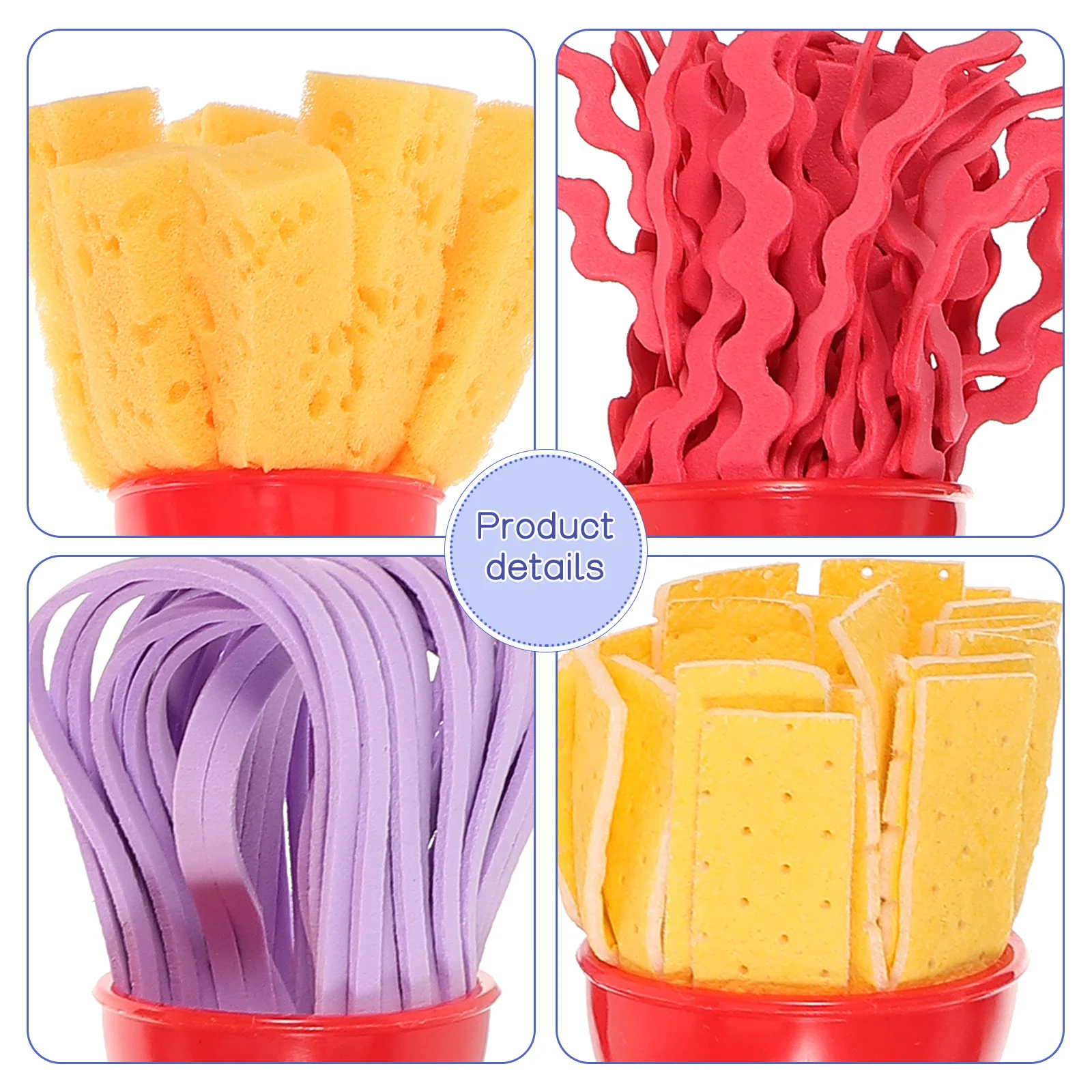 

4 Pcs Crafts for Kids Graffiti Tool Sponge Paint Brushes Painting Children Sponges