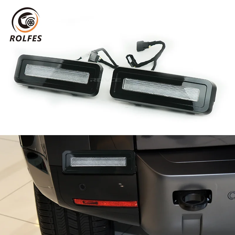 ROLFES 2Pcs Reverse Brake Light Rear Bumper Fog Taillights Warning Lamp For Land Rover Defender 2020-2023 L630