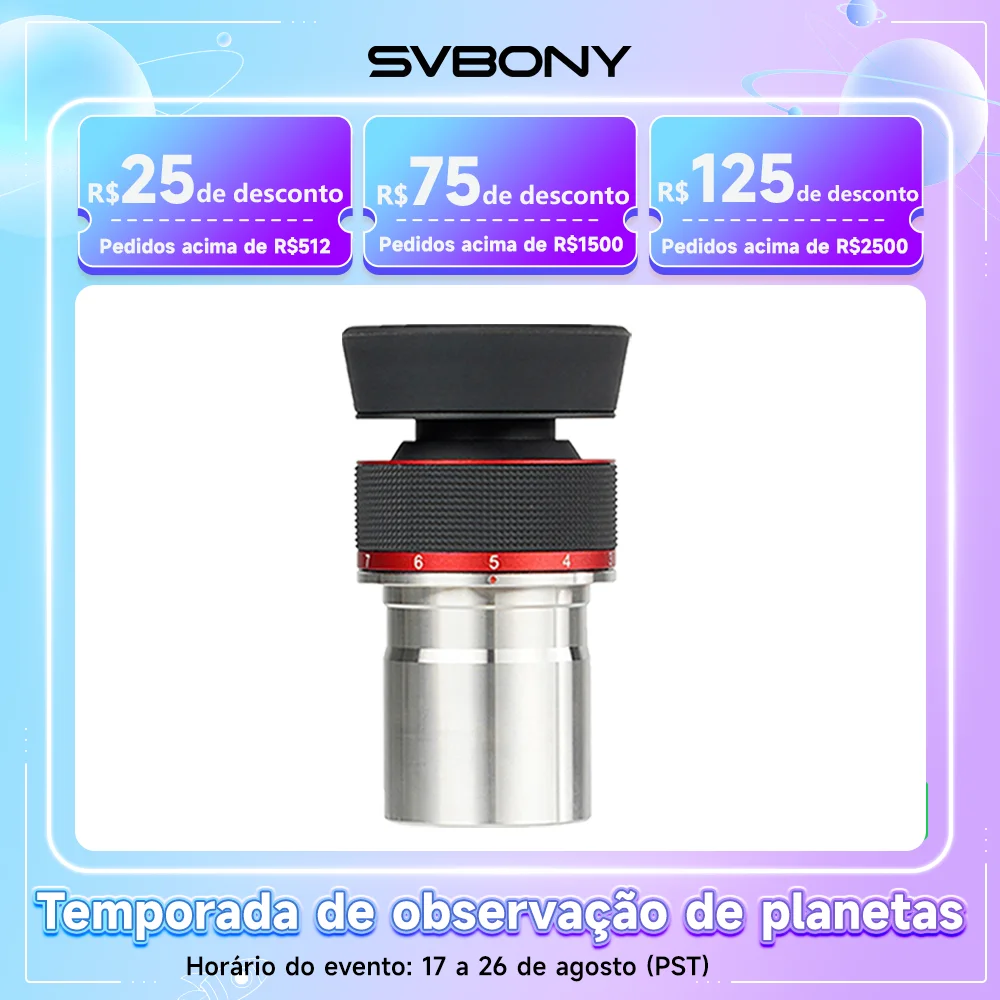 SVBONY SV215 Ocular Zoom 3-8mm para Telescópio