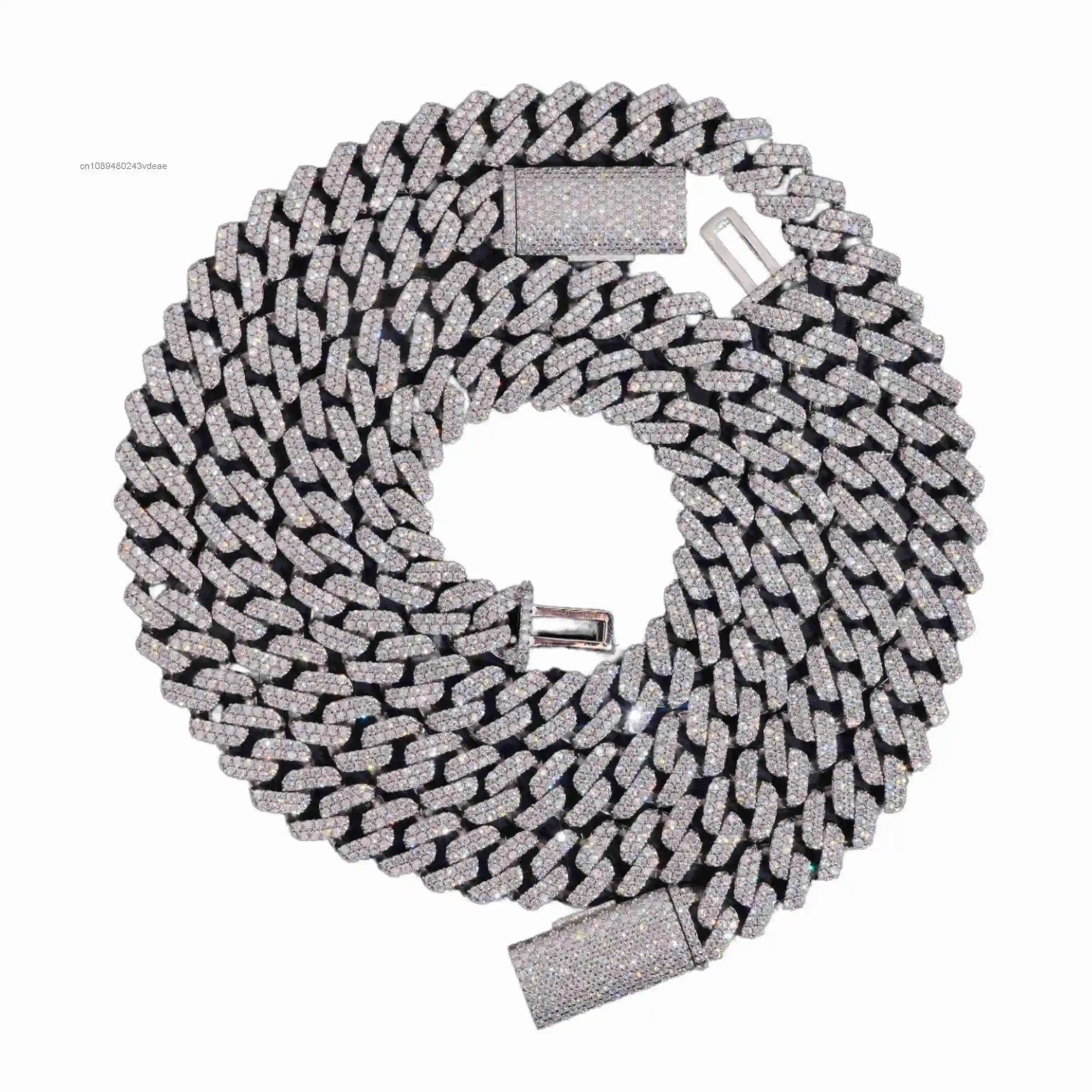 

Wholesale Hot Sale 925 Sterling Silver Cubana Hop Jewelry 6-20mm VVS Moissanite Iced Bracelet Cuban Link Bracelet