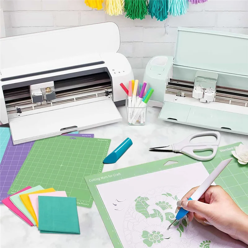 

ABKU-10 Pack Cutting Mats - 12X12inch For Cricut Accessories - Explore Air 2/ Maker 2/3