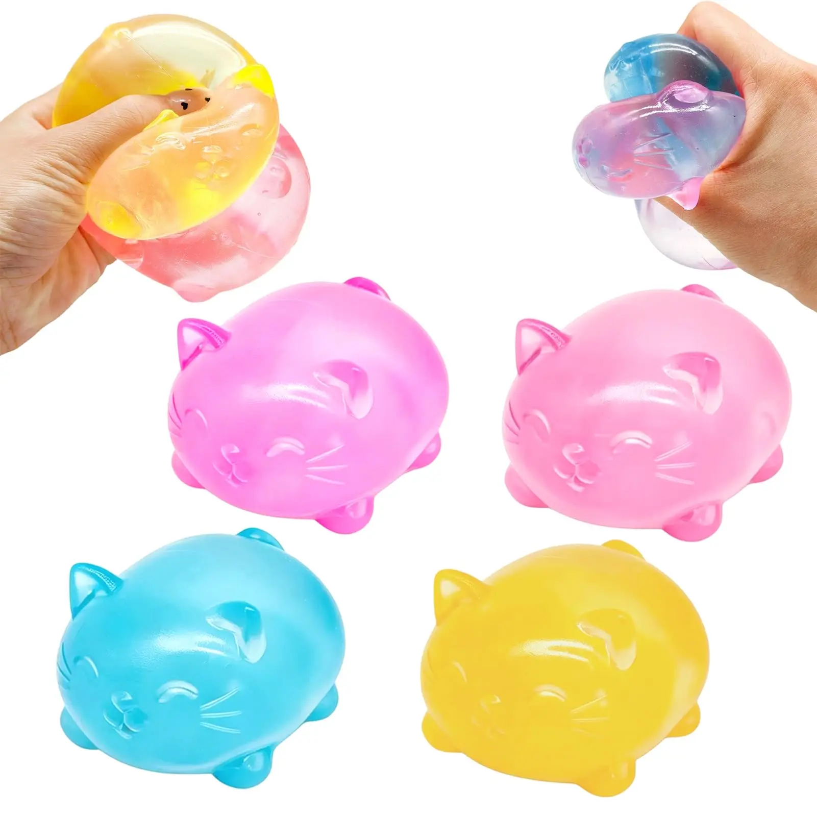 1Pc Cute Cat Maltose Decompression Squishy Toy  Odorless Non-toxic Fun Toy Pressure Relief Tool For Adults and Students