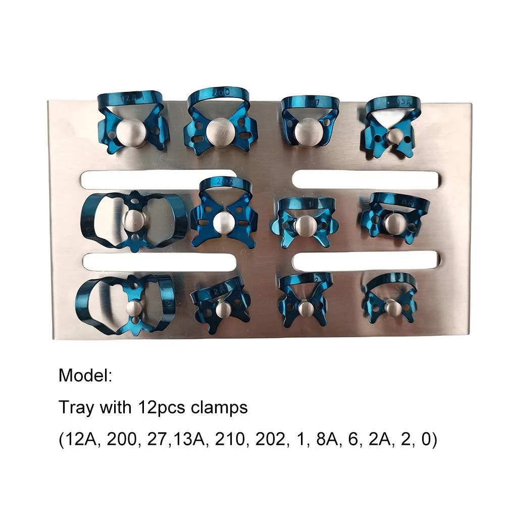 1 Set Dental Endodontic Rubber Dam Clamps Restorative Barrier Clips Dam Clamp Sheets Dentist Equipment