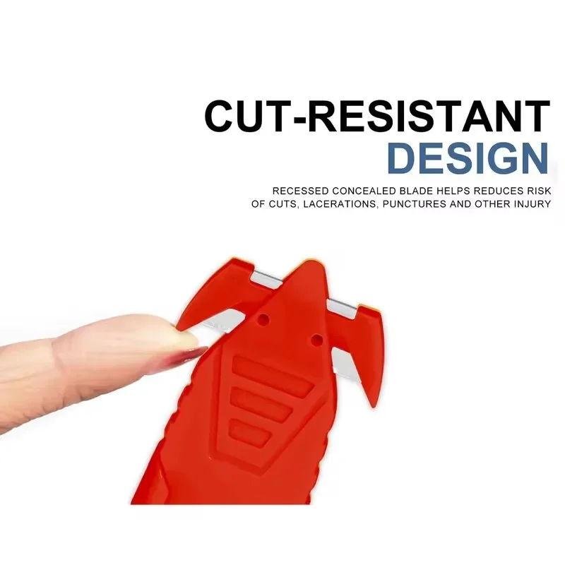 2024 New Safety Box Cutter Utility Knife Double-sided Blade Cardboard Parcel Package Tape House Office Security Knife Tools