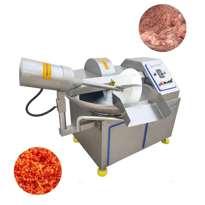 Continuous Working Meat Chopper Mixer Machine Anti‑Rust Component For Seafood Surimi And Shrimp Meat Mincing Job