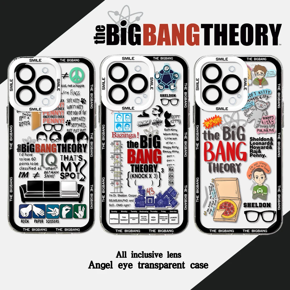 The Big Bang Theory tv show Phone Case For iPhone 15 14 13 12 11 Mini Pro Max X XR XSMax 6S 6 7 8 Plus SE20 Transparent Cover