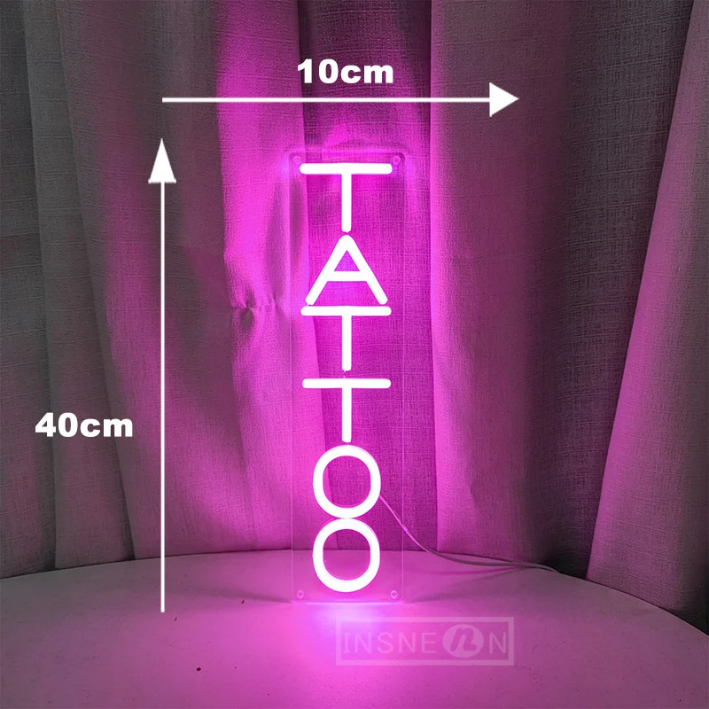 Leucht reklame Tattoo Salon führte rosa Wand kunst Dekoration Neonlicht geeignet für kommerzielle Shop Zeichen Schlafzimmer USB Tattoo Leucht reklame