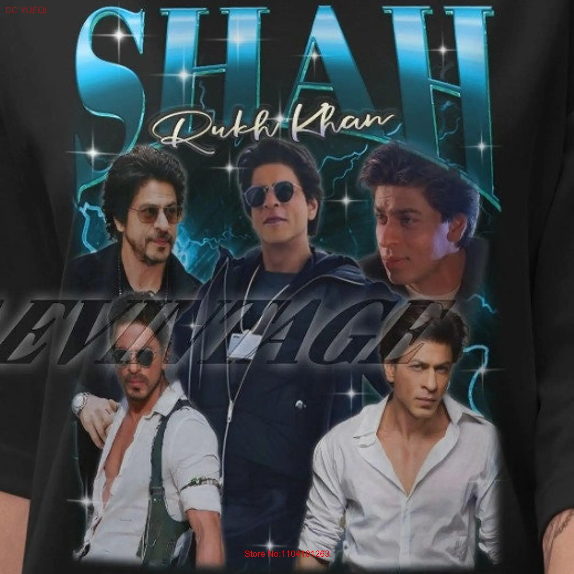 Shah Rukh Khan Vintage T Shirt Homage Bollywood Film Fans Retro Merch long or short sleeves