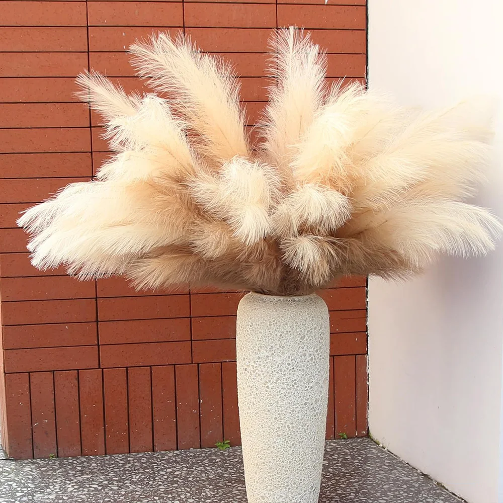 97 cm künstliches Pampasgras, Boho-dekorative Blumen, Zuhause, Zimmer, Party, Tisch, Blumenarrangement, Hochzeitsdekoration, künstliche flauschige Pampas – Detail 5