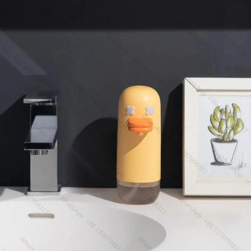 350mL Cute Duck Automatic Foam Soap Dispenser Touchless Foaming Soap Dispenser USB Powered Desktop Infrared Soap Dispenser