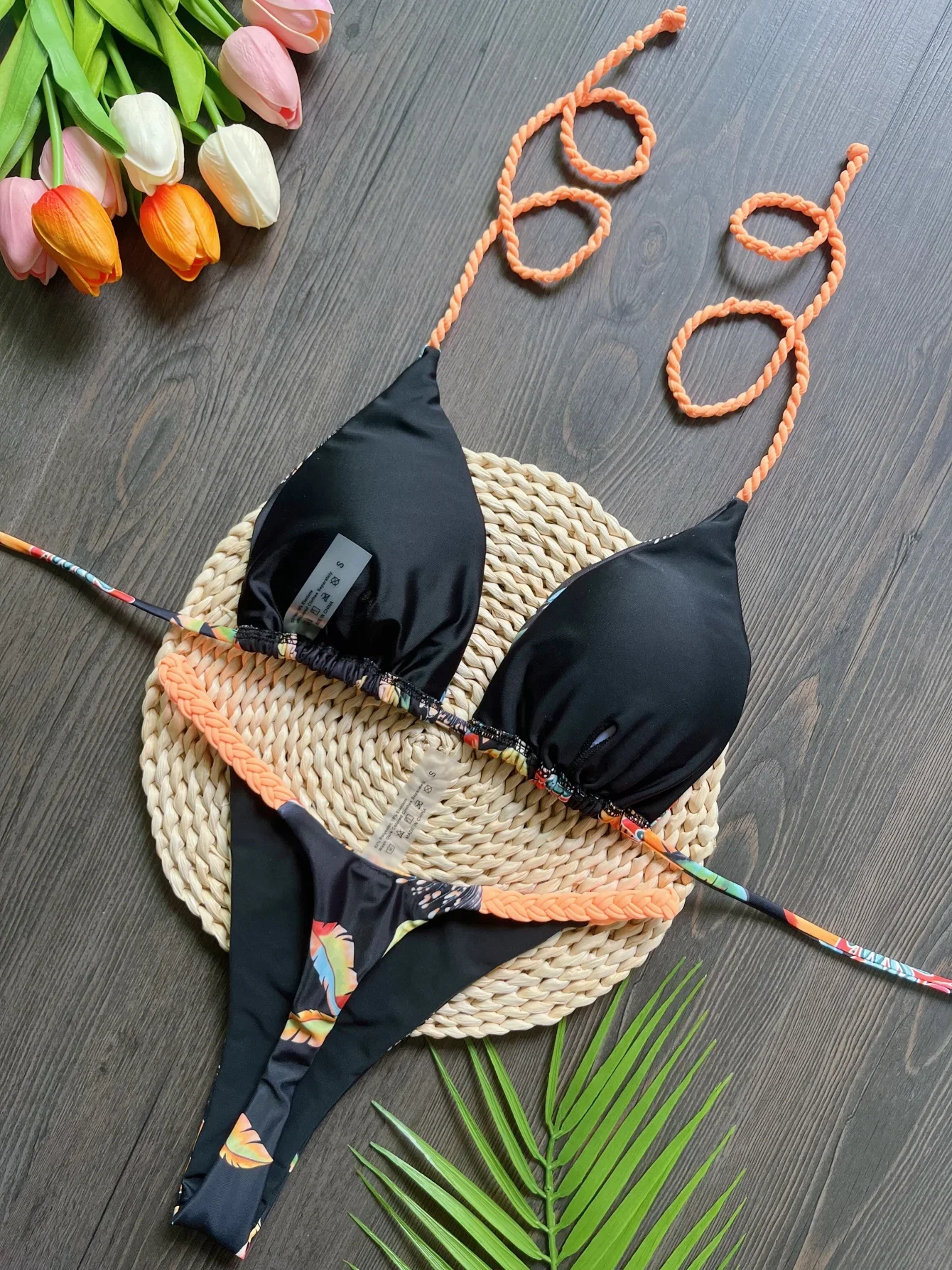 RUOTONGSEPT النساء ملابس السباحة مجموعة البكيني ثونغ لباس سباحة حريمي لباس سباحة بيكيني Biquini البرازيلي النسيج حبل ملابس السباحة