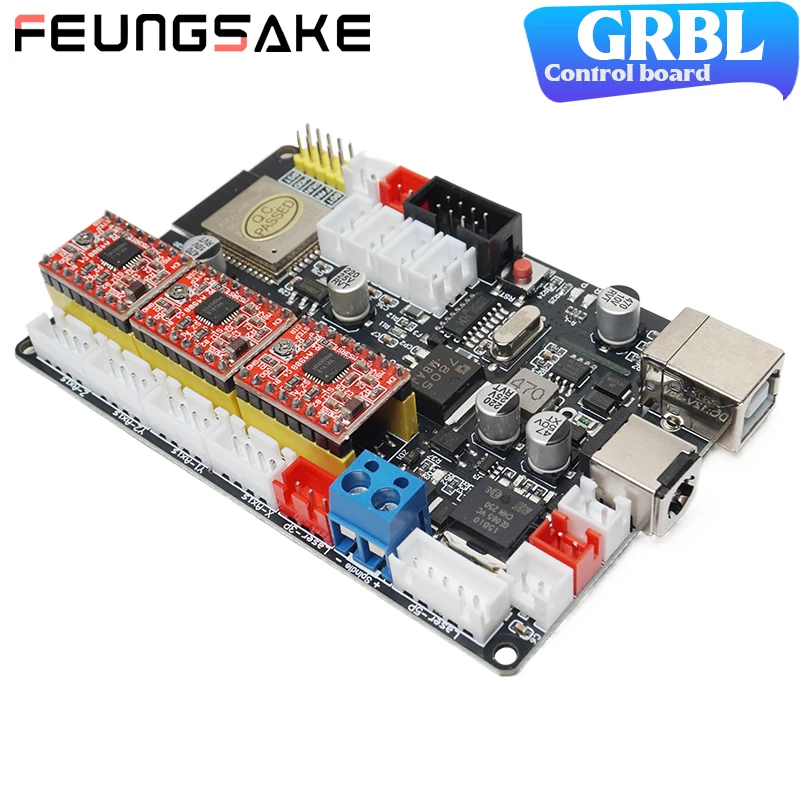 Laser Engraver Control Board CNC Router Machine GRBL Control Board Support Limit Switch USB Cable And Mounting Case