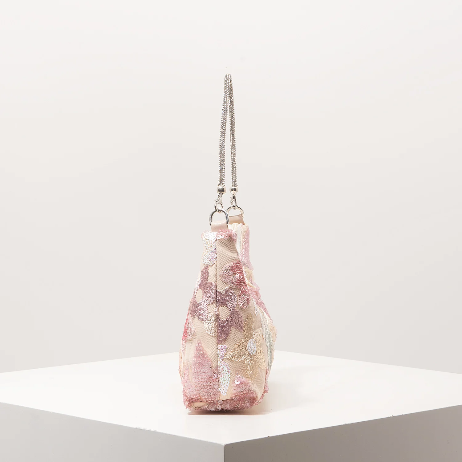Schultertasche, Blumenmuster, Pailletten-Tasche, Stickerei, Gala-Abend, Party-Outfits, Abschlussball-Tasche, Hochzeitsartikel, Elegant, Valentinstag, Zufälliges Muster – Detail 18