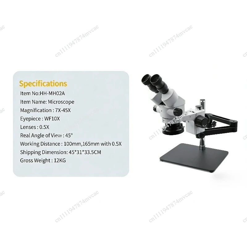 MS01B Jewelry Engraving Precision Stereoscopic Microscope, 7*45X with screen, Binocular Microscope ,Jewelry tools with LED light