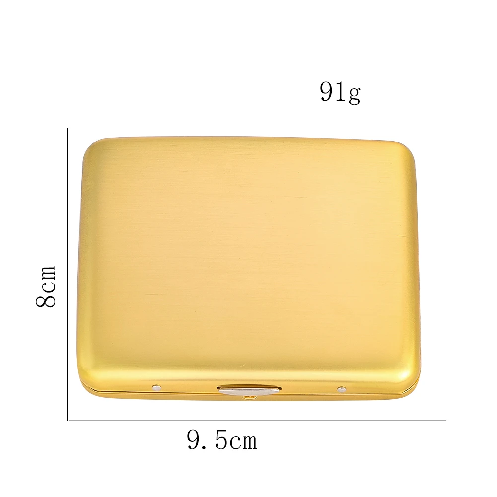 Portasigarette semplice in lega di rame ultrasottile 16 sigarette con coperchio ribaltabile Scatola portasigarette con clip portatile Regali per le vacanze degli uomini