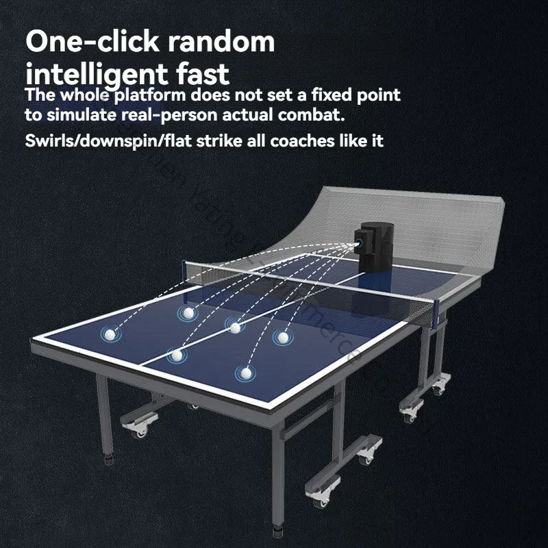 Nouvelle machine à lancer des balles de ping-pong, machine à balles de ping-pong, machine de tennis de table pour l'entraînement, la pratique des réflexes et du service en spin