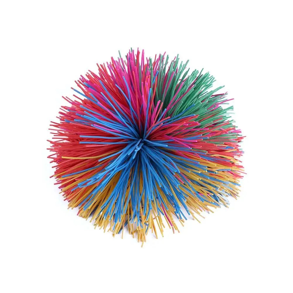 6 cm/9 cm Regenbogen-Ball, Spielzeugbälle, bunte, federnde Stressbälle, dehnbarer Baby-Ball, Regenbogen-Zappel-Sensorball, affehnige Bälle