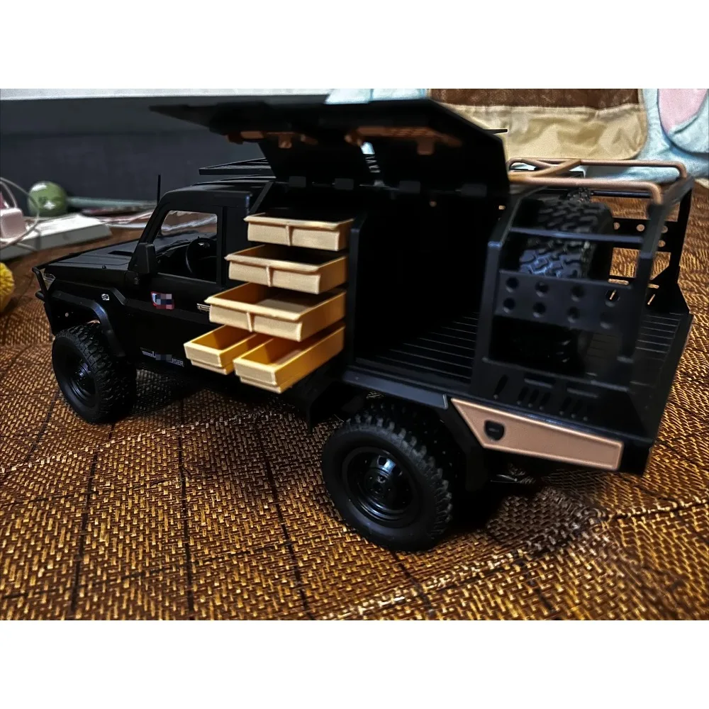 RC Crawler Rear Storage Drawer Box Customized For MN82S 1/12 RC Truck Simulation Interior Organizer Upgrade Mod Accessories